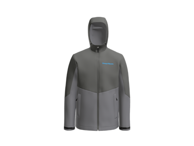 Port Authority ® Tech Rain Jacket-Gray-Blue Logo
