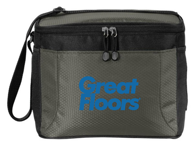 Port Authority 12-Can Cube Cooler - Gray - Blue Logo