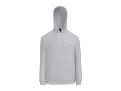 Gildan Softstyle Midweight Pullover Hooded Sweatshirt-Sport Gray-White Logo
