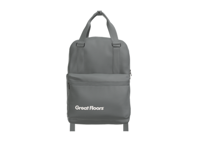 Mercer+Mettle Claremont Handled Backpack-Gray-Blue Logo