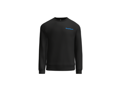Gildan Softstyle Crewneck Sweatshirt-Black-Blue Logo