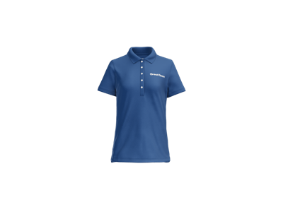 Port Authority Women’s Dry Zone Stain-Release Grid Polo-Royal-White Logo