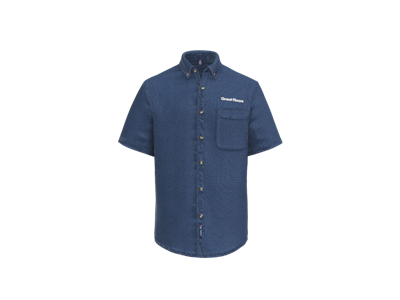 Port & Co™ Short Sleeve Value Denim Shirt-Ink Blue