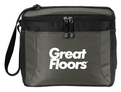 Port Authority 12-Can Cube Cooler - Gray - White Logo