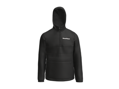 Sport-Tek Zipped Pocket Anorak-Black-White Logo