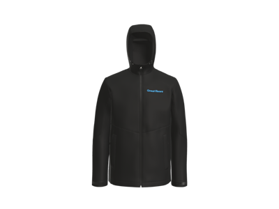 Port Authority ® Tech Rain Jacket-Black-Blue Logo