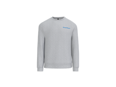 Gildan Softstyle Crewneck Sweatshirt-Sport Grey-Blue Logo