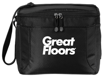 Port Authority 12-Can Cube Cooler - Black - White Logo
