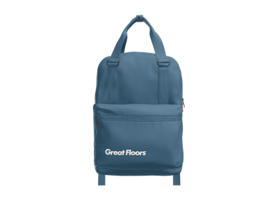 Mercer+Mettle Claremont Handled Backpack-Blue-White Logo